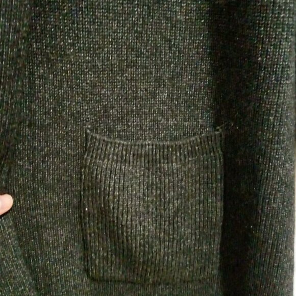 NEW T Tahari Long black cardigan with open front and long sleeves size M - Picture 3 of 4